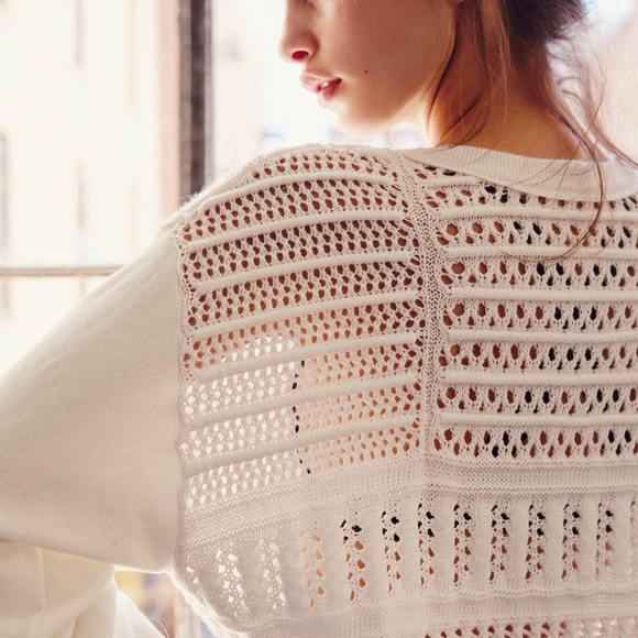 Free People Sweaters - Free People Movement White Keenan Sweater